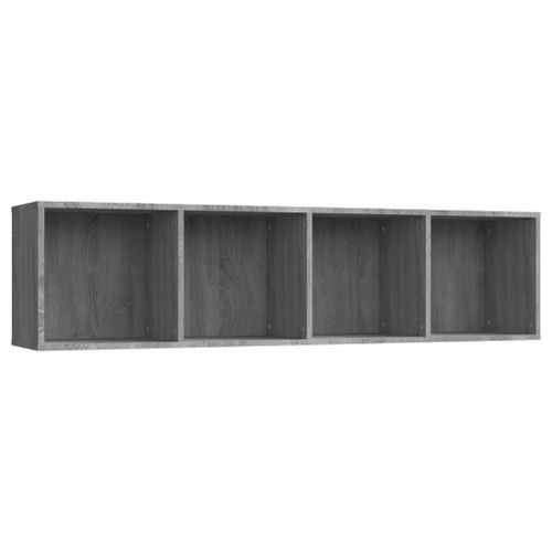 Bibliothèque/Meuble TV Sonoma gris 143x30x36cm Bois ingénierie - Photo n°2; ?>