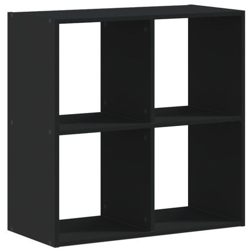 Bibliothèque noir 68,5x32x68,5 cm bois d'ingénierie - Photo n°2; ?>