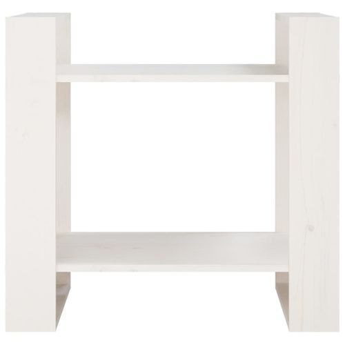 Bibliothèque/Séparateur de pièce Blanc 60x35x57 cm Bois de pin - Photo n°3; ?>