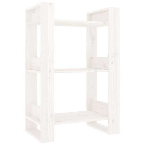 Bibliothèque/Séparateur de pièce Blanc 60x35x91 cm Bois de pin - Photo n°2; ?>