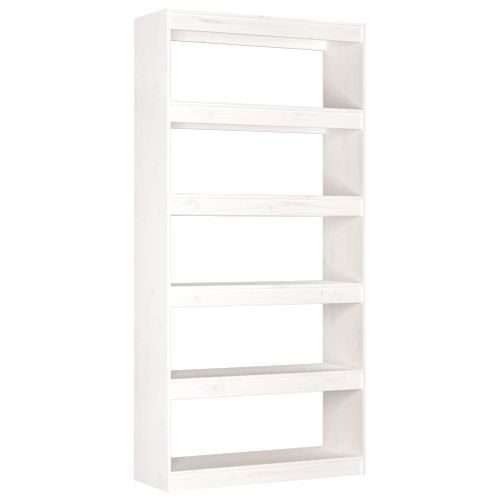 Bibliothèque/Séparateur de pièce Blanc 80x30x167,4cm Pin solide - Photo n°2; ?>