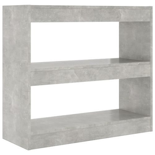 Bibliothèque/Séparateur de pièce Gris béton 80x30x72 cm - Photo n°2; ?>