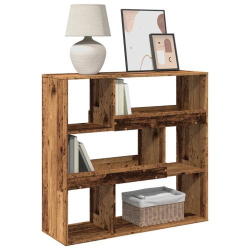 Bibliothèque/Séparateur de pièce vieux bois 100x33x94,5 cm - Photo n°3; ?>