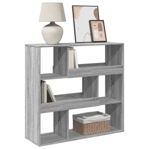 Bibliothèque sonoma gris 100x33x94,5 cm bois d'ingénierie - Photo n°3; ?>