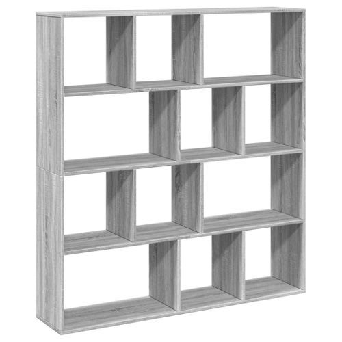 Bibliothèque sonoma gris 132x29x141,5 cm bois d'ingénierie - Photo n°2; ?>