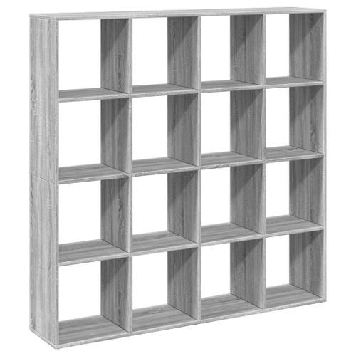 Bibliothèque sonoma gris 137,5x29x137,5 cm bois d'ingénierie - Photo n°2; ?>