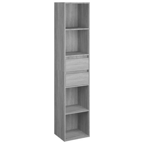 Bibliothèque Sonoma gris 36x30x171 cm Bois d'ingénierie - Photo n°2; ?>