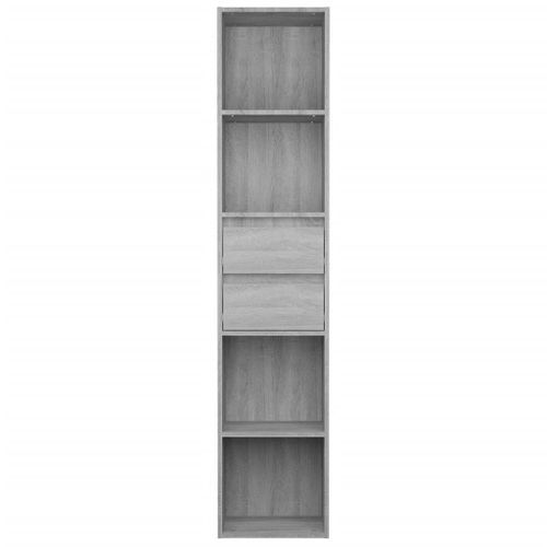 Bibliothèque Sonoma gris 36x30x171 cm Bois d'ingénierie - Photo n°3; ?>