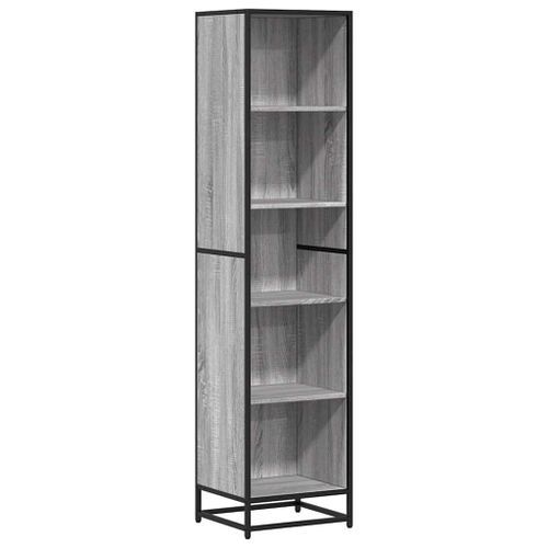 Bibliothèque sonoma gris 40x35x170,5 cm bois d'ingénierie - Photo n°2; ?>