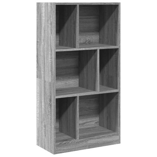 Bibliothèque sonoma gris 57x28,5x107,5 cm bois d'ingénierie - Photo n°2; ?>