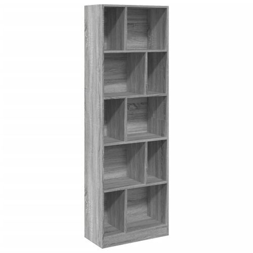 Bibliothèque sonoma gris 57x28,5x174 cm bois d'ingénierie - Photo n°2; ?>