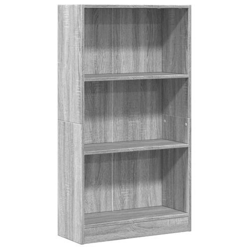 Bibliothèque sonoma gris 60x24x109 cm bois d'ingénierie - Photo n°2; ?>