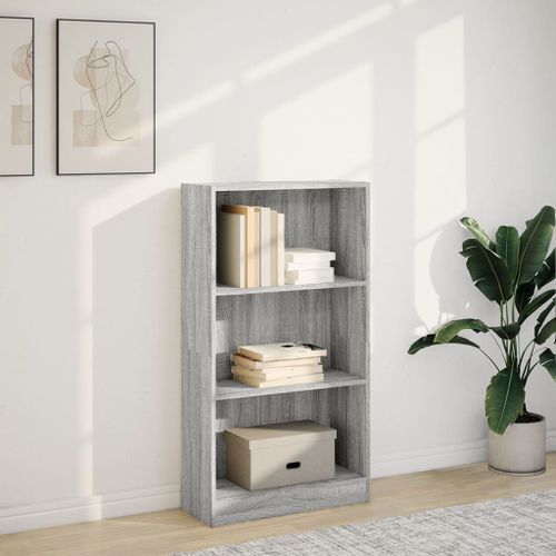 Bibliothèque sonoma gris 60x24x109 cm bois d'ingénierie - Photo n°3; ?>