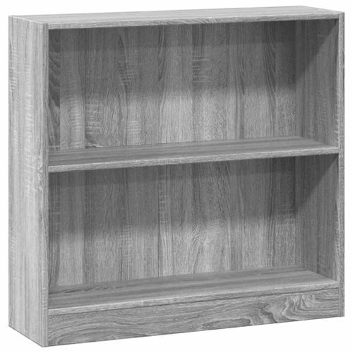 Bibliothèque sonoma gris 80x24x76 cm bois d'ingénierie - Photo n°2; ?>