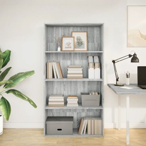 Bibliothèque sonoma gris 80x30x152 cm bois d'ingénierie - Photo n°3; ?>