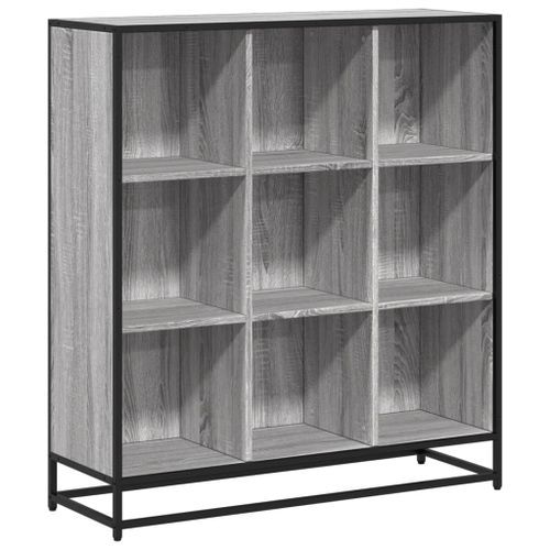 Bibliothèque sonoma gris 97,5x33x107,5 cm bois ingénierie métal - Photo n°2; ?>