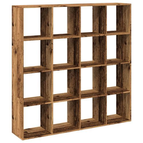 Bibliothèque vieux bois 137,5x29x137,5 cm bois d'ingénierie - Photo n°2; ?>