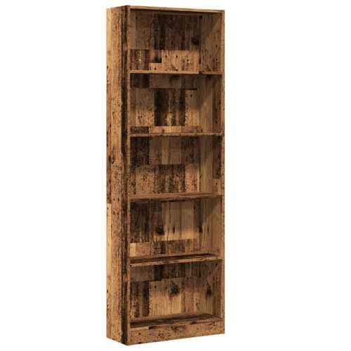 Bibliothèque vieux bois 60x24x176 cm bois d'ingénierie - Photo n°2; ?>