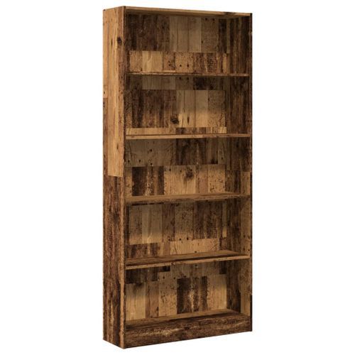 Bibliothèque vieux bois 80x24x176 cm bois d'ingénierie - Photo n°2; ?>