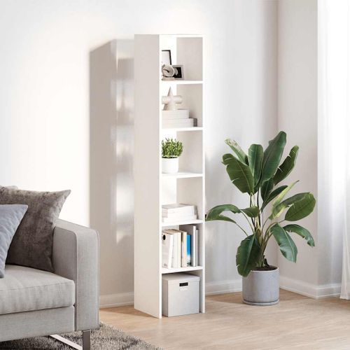 Bibliothèques 2 pcs empilable blanc 30x30x80 cm bois ingénierie - Photo n°3; ?>