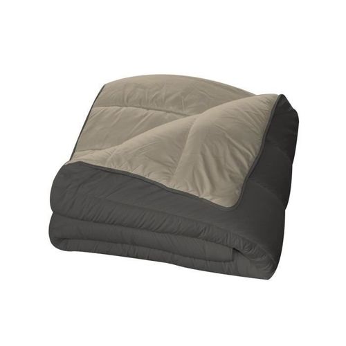 BLEU CALIN Couette chaude bicolore Graphite / Chamois 220x240 cm - Photo n°2; ?>
