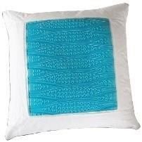 BLEU CALIN Oreiller a mémoire de forme Mémofill avec gel rafraîchissant - 100% coton percale - 60 x 60 cm - Photo n°2; ?>