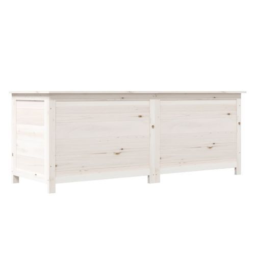 Boîte à coussins extérieur Blanc 150x50x56 cm Bois sapin massif - Photo n°2; ?>