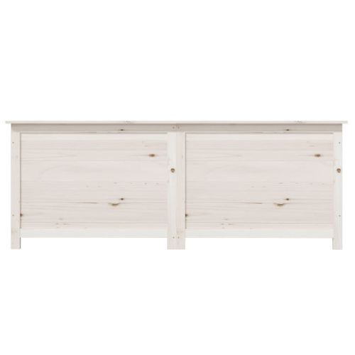 Boîte à coussins extérieur Blanc 150x50x56 cm Bois sapin massif - Photo n°3; ?>