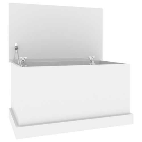 Boîte de rangement blanc brillant 70x40x38 cm bois d'ingénierie - Photo n°2; ?>