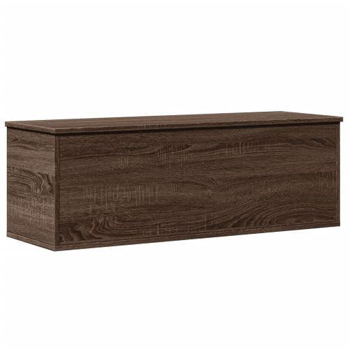 Boîte de rangement chêne marron 102x35x35 cm bois d'ingénierie - Photo n°2; ?>