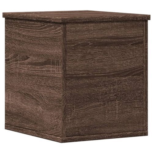 Boîte de rangement chêne marron 30x35x35 cm bois d'ingénierie - Photo n°2; ?>