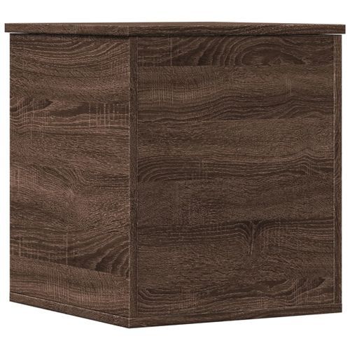 Boîte de rangement chêne marron 40x42x46 cm bois d'ingénierie - Photo n°2; ?>