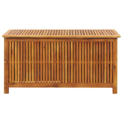 Boîte de rangement de jardin 113x50x58 cm Bois d'acacia solide - Photo n°3; ?>