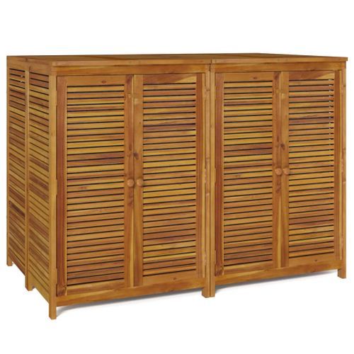 Boîte de rangement de jardin 140x87x104 cm bois massif d'acacia - Photo n°2; ?>