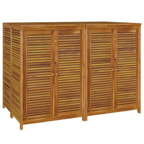 Boîte de rangement de jardin 140x87x104 cm bois massif d'acacia - Photo n°3; ?>