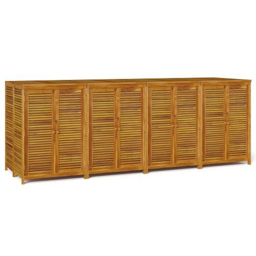 Boîte de rangement de jardin 280x87x104 cm bois massif d'acacia - Photo n°2; ?>