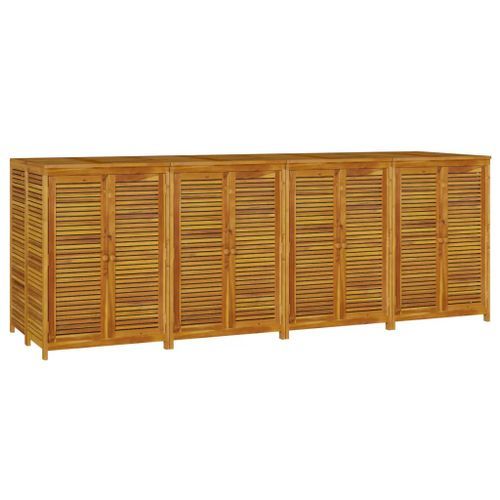 Boîte de rangement de jardin 280x87x104 cm bois massif d'acacia - Photo n°3; ?>