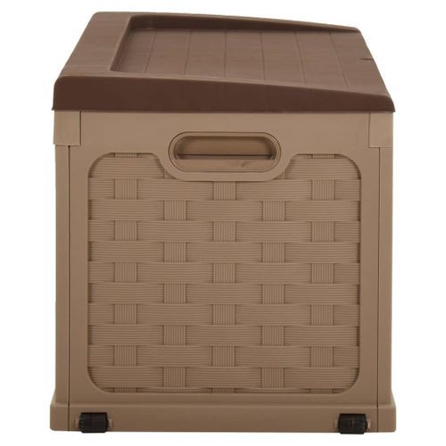 Boîte de rangement de jardin 335 L Moka-Chocolat PP - Photo n°3; ?>