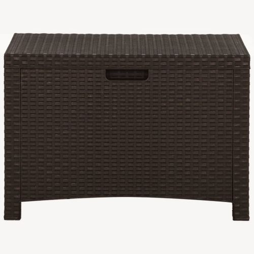 Boîte de rangement de jardin 60x54x41 cm Rotin PP Marron - Photo n°3; ?>