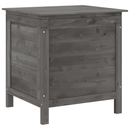 Boîte de rangement de jardin anthracite bois massif de sapin - Photo n°2; ?>