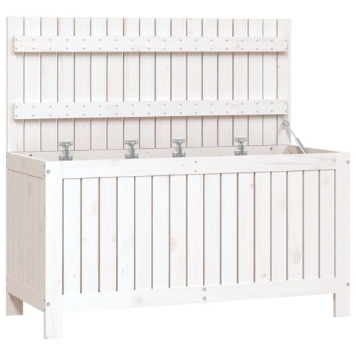 Boîte de rangement de jardin Blanc 115x49x60 cm Bois de pin - Photo n°2; ?>