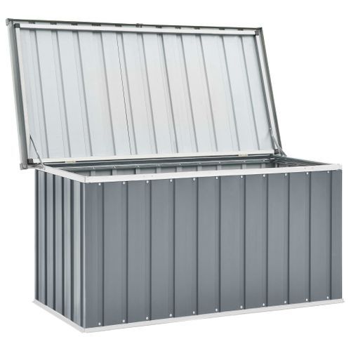 Boîte de rangement de jardin Gris 129x67x65 cm - Photo n°3; ?>