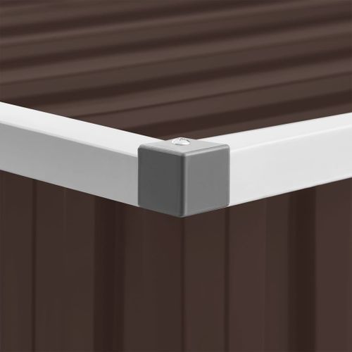 Boîte de rangement de jardin Marron 129x67x65 cm - Photo n°2; ?>