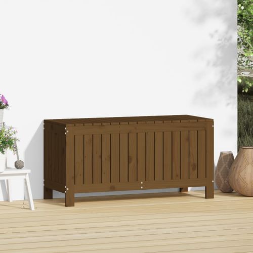 Boîte de rangement de jardin Marron miel 108x42,5x54cm Bois pin - Photo n°3; ?>