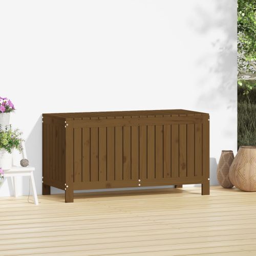 Boîte de rangement de jardin Marron miel 115x49x60 cm Bois pin - Photo n°3; ?>