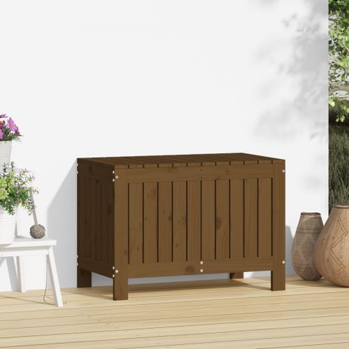 Boîte de rangement de jardin Marron miel 76x42,5x54 cm Bois pin - Photo n°3; ?>