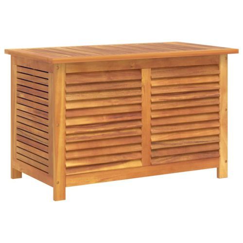 Boîte de rangement de jardin persiennes 90x50x56 cm bois acacia - Photo n°2; ?>