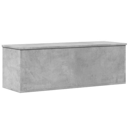 Boîte de rangement gris béton 102x35x35 cm bois d'ingénierie - Photo n°2; ?>