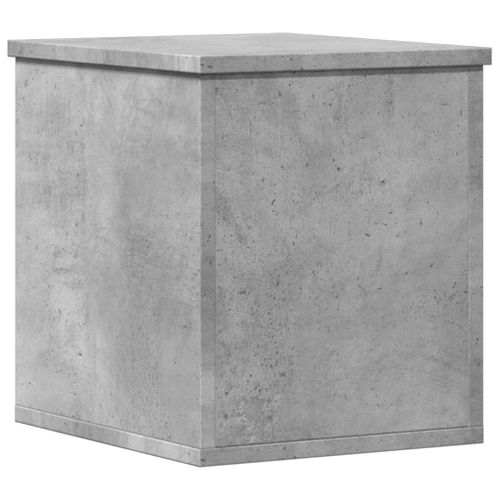 Boîte de rangement gris béton 30x35x35 cm bois d'ingénierie - Photo n°2; ?>