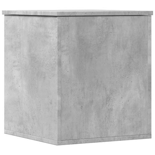 Boîte de rangement gris béton 40x42x46 cm bois d'ingénierie - Photo n°2; ?>